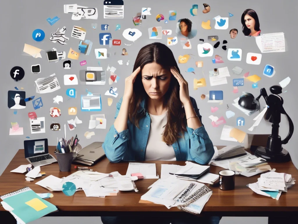 Lady overwhelmed with advice and choices