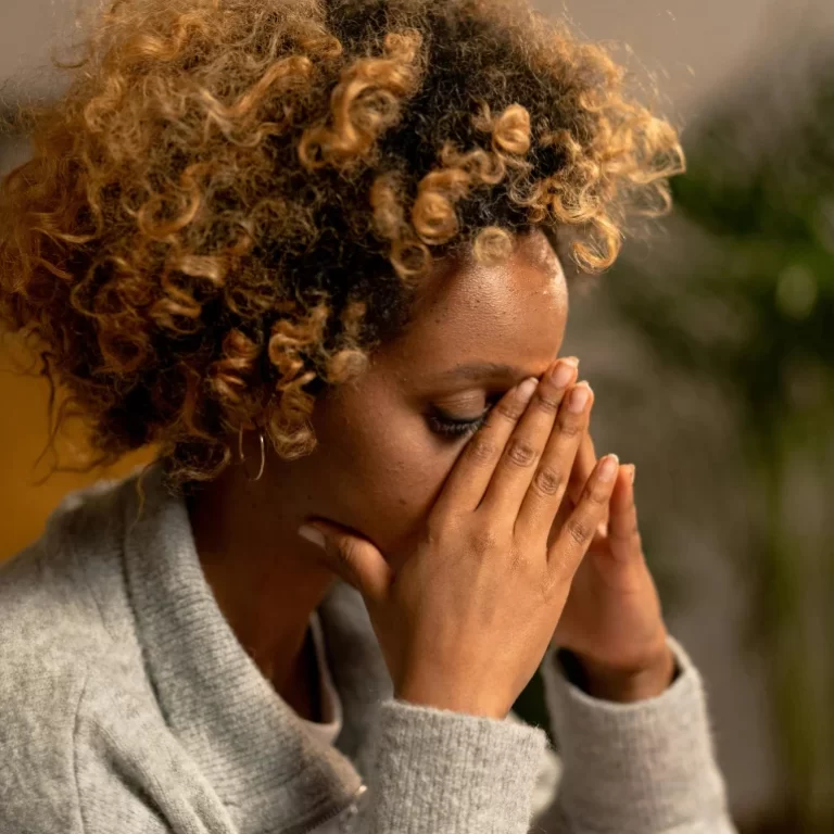 Woman frustrated and confused by divorce finances.